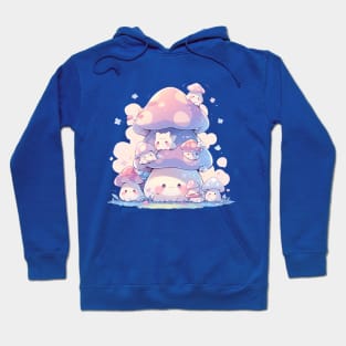 Mushroom Wonderland: Adorable Fungi Fantasy Delight Hoodie